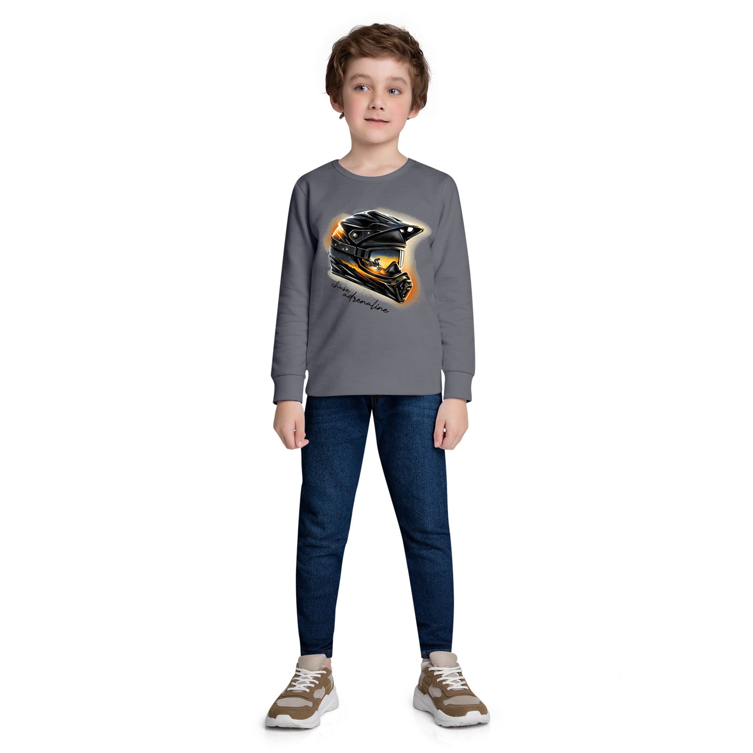 Camiseta Infantil Menino Manga Longa Capacete - Kyly