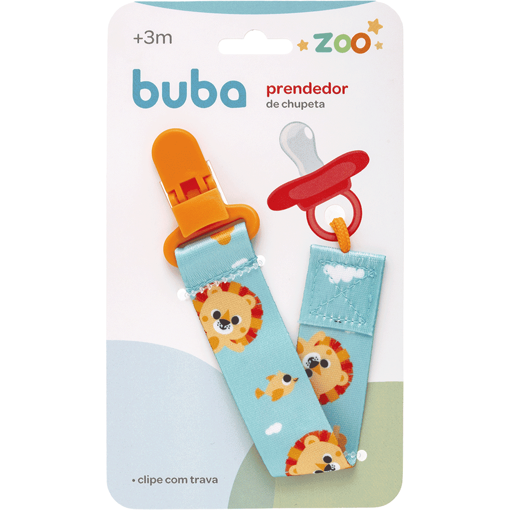 Prendedor de Chupeta Buba Zoo Leão - Buba