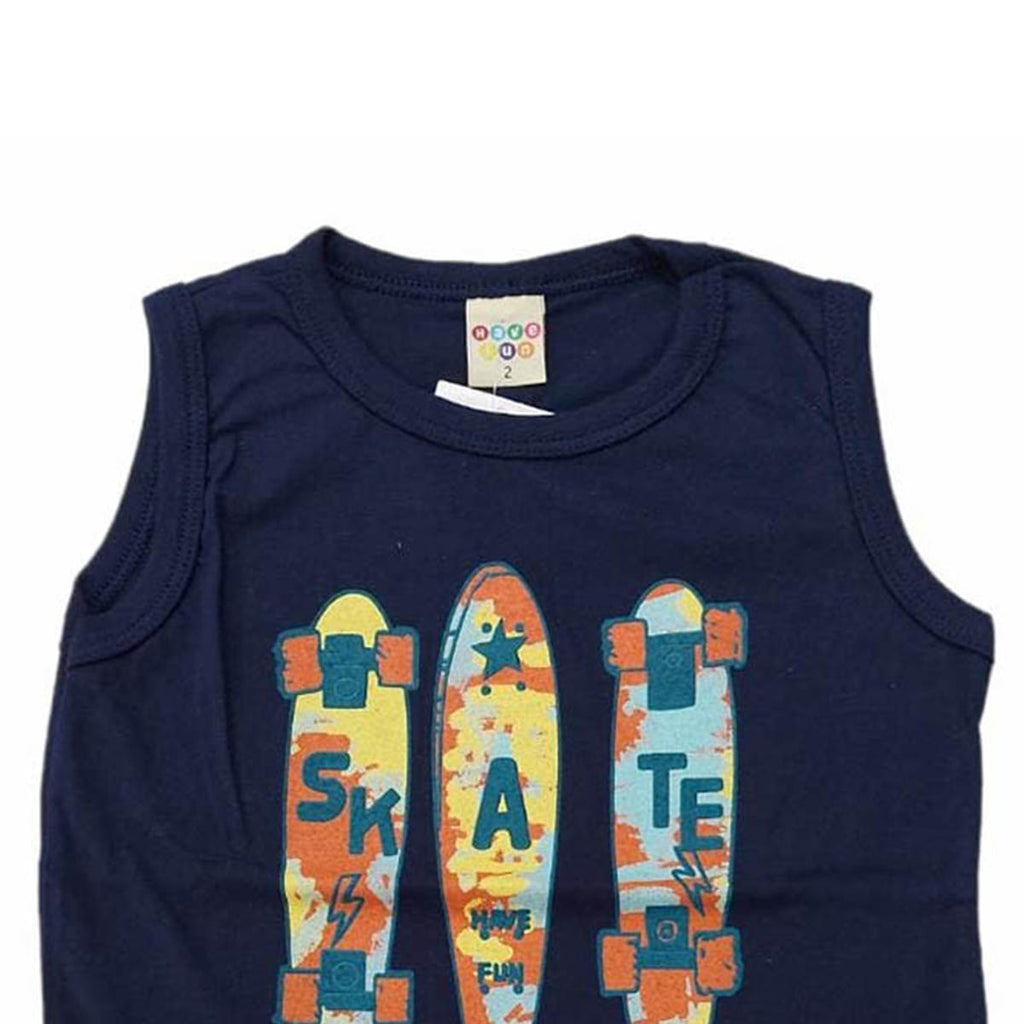 Regata Meia Malha Skate Marinho - Have Fun