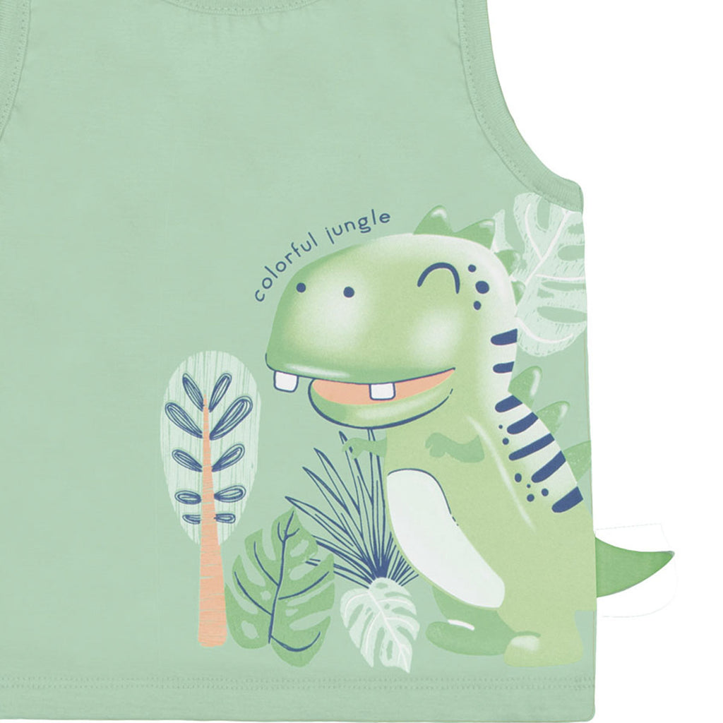 Regata Bebê Infantil Menino Meia Malha Dino - Kiko e Kika