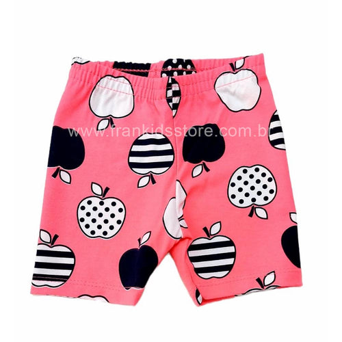Bermuda Ciclista Infantil Estampada em Cotton Pink - Kyly