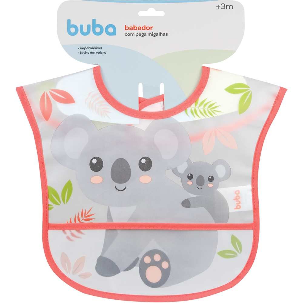 Babador Bebê Impermeável Para Alimentação Coala - Buba