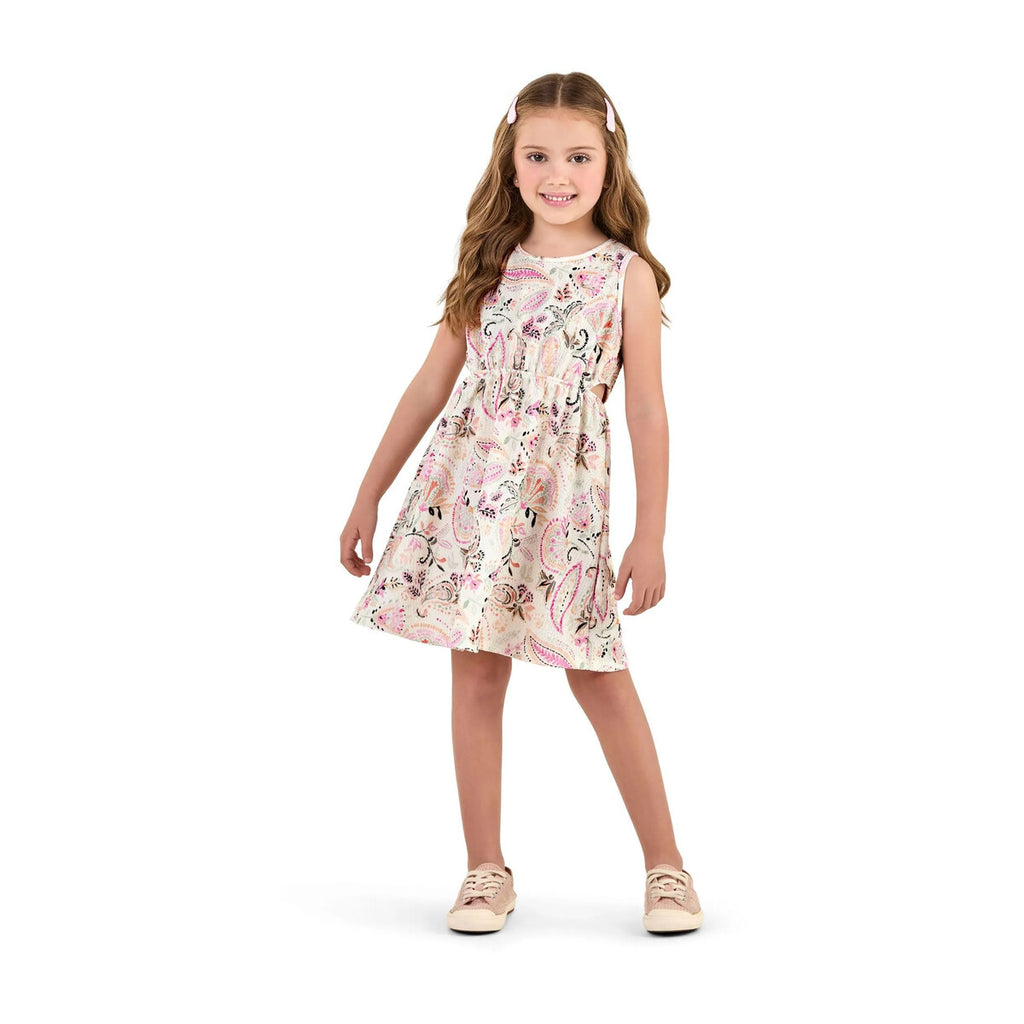 Vestido Infantil Menina Texturizado Paisley - Elian