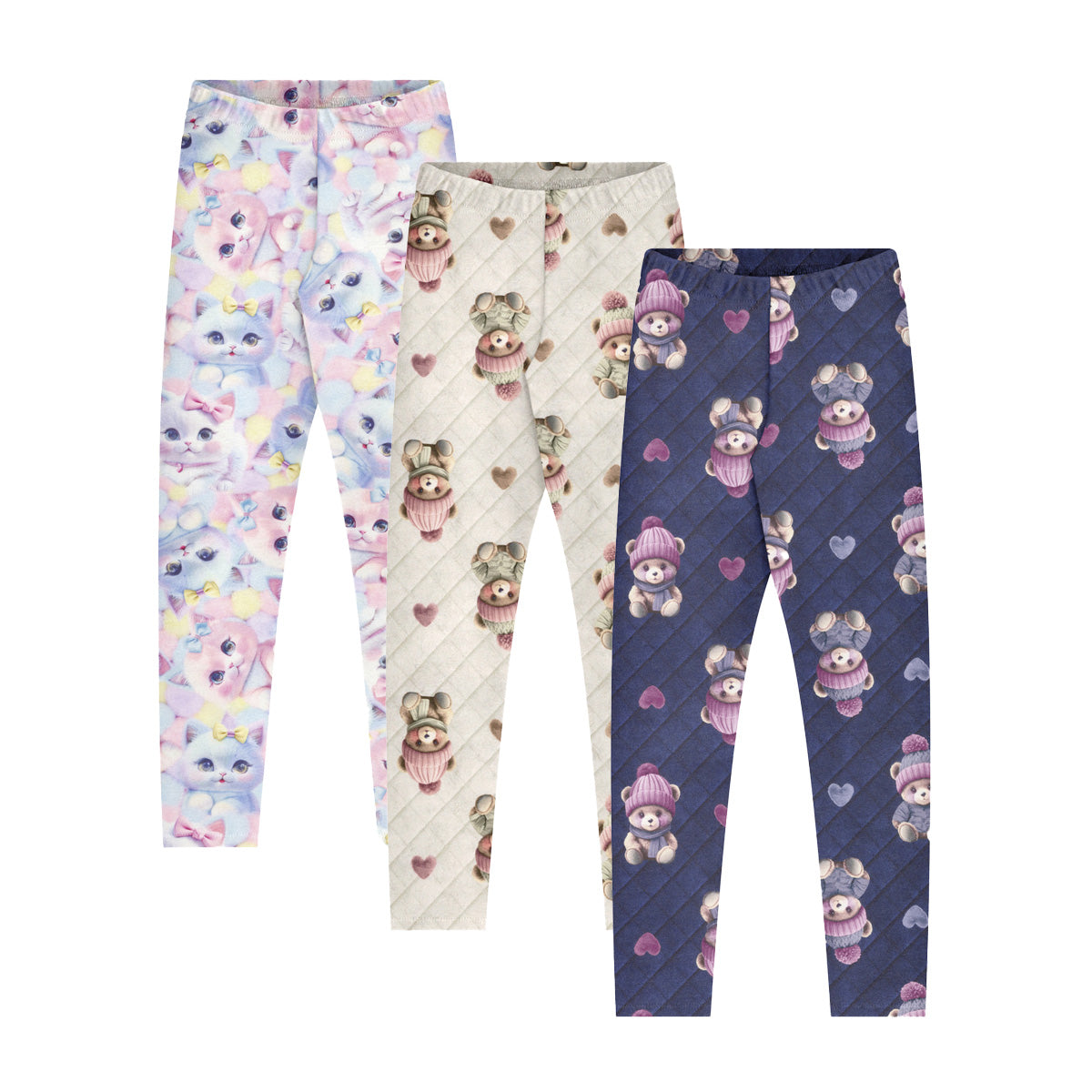 Calça Legging Infantil Menina Moletinho Soft - Alakazoo
