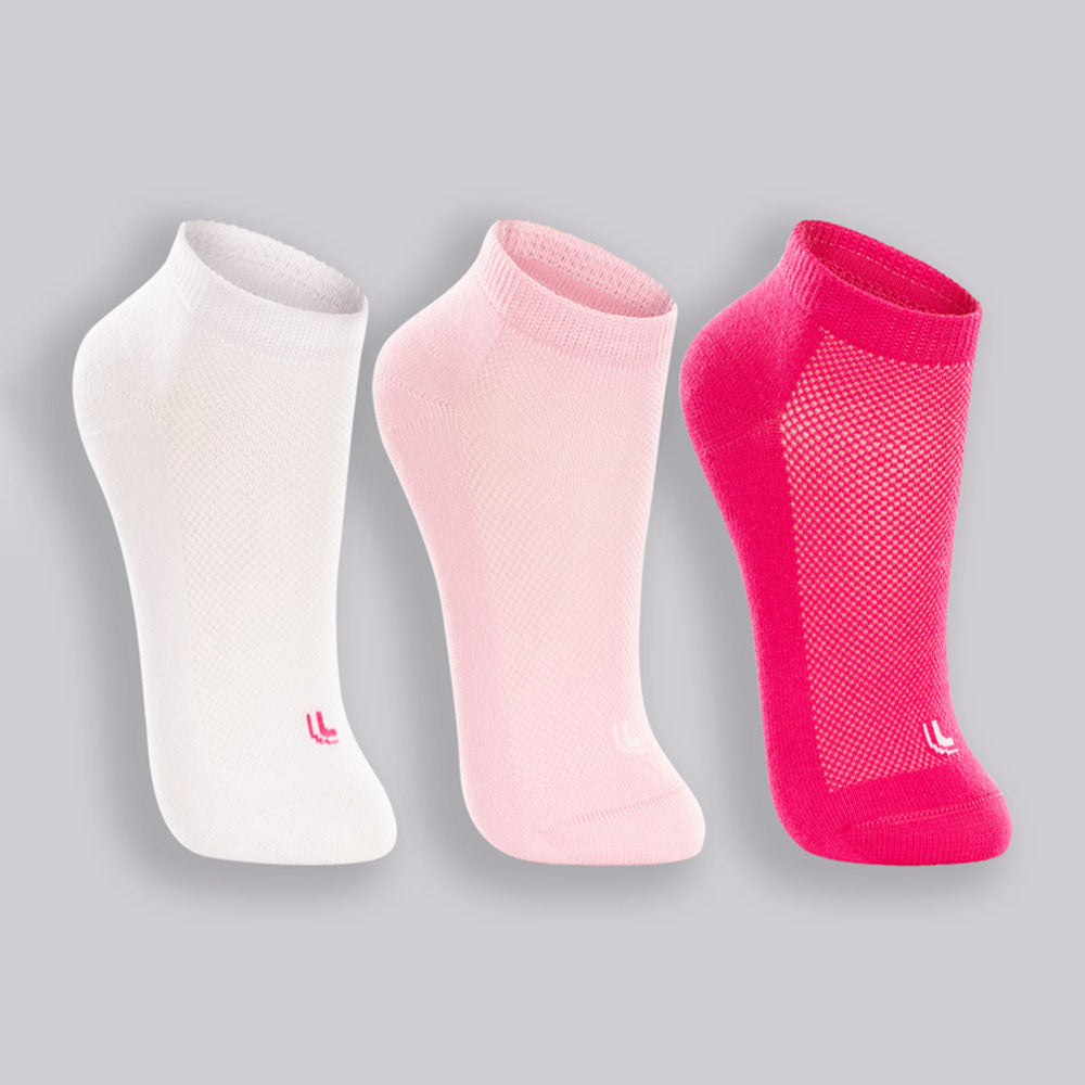 Kit 3 Pares Meia Cano Curto Infantil Menina Sport - Lupo
