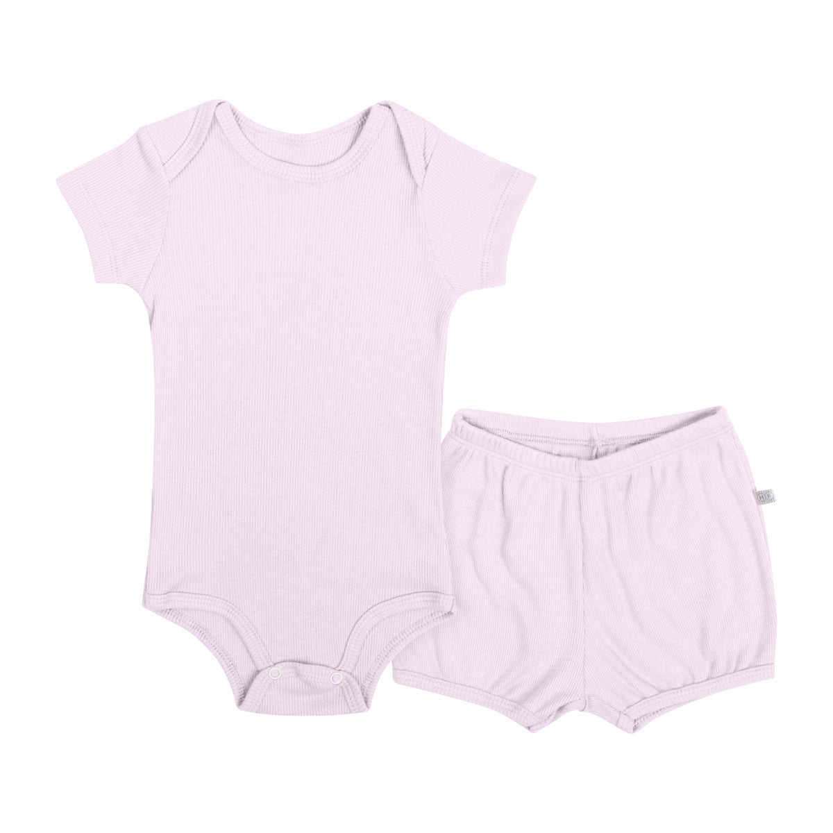 Conjunto Bebê Body e Short Básico Ribana Canelada - Have Fun