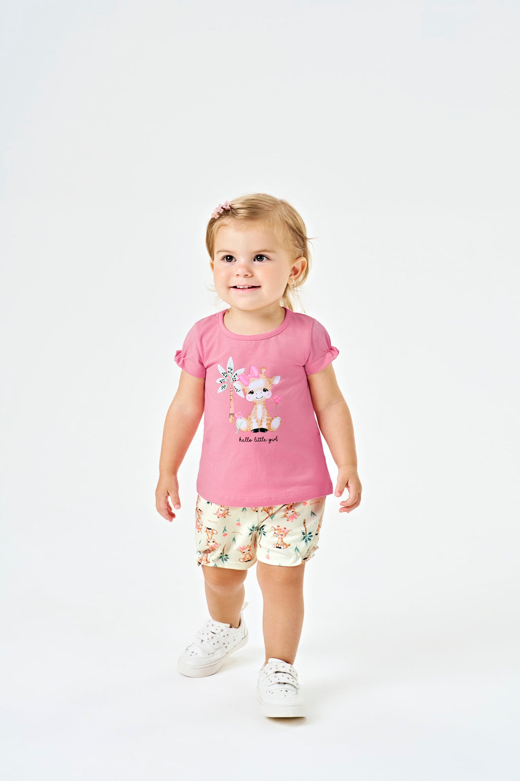 Conjunto Bebê Blusa Cotton e Shorts em Crepe - Kiko e Kika