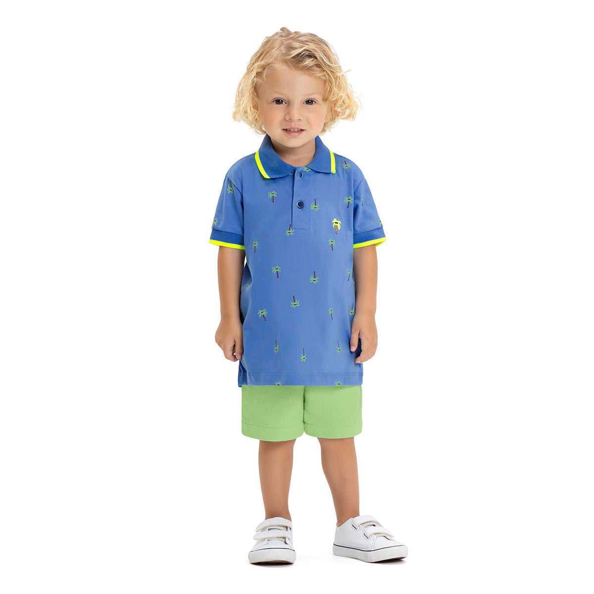 Camisa Polo Infantil Meia Malha Coqueiros - Have Fun