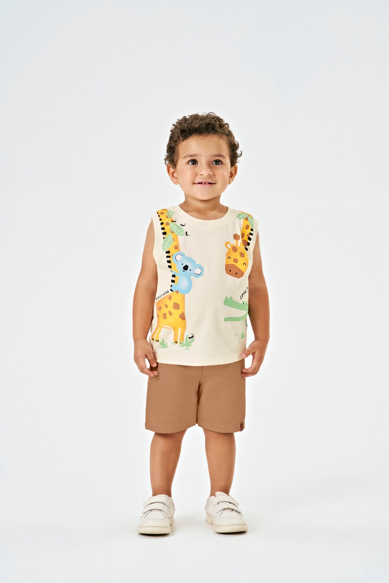 Regata Infantil Menino Safári Girafa - Kiko e Kika