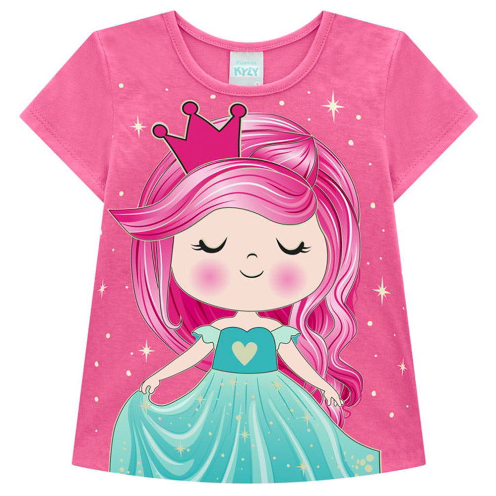 Pijama Infantil Menina Brilha no Escuro Princesa - Kyly