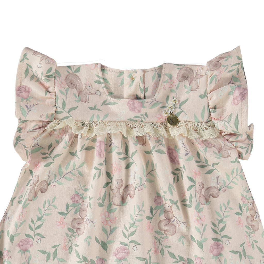 Vestido em Jacquard Estampado Bebê - Kiki Xodó