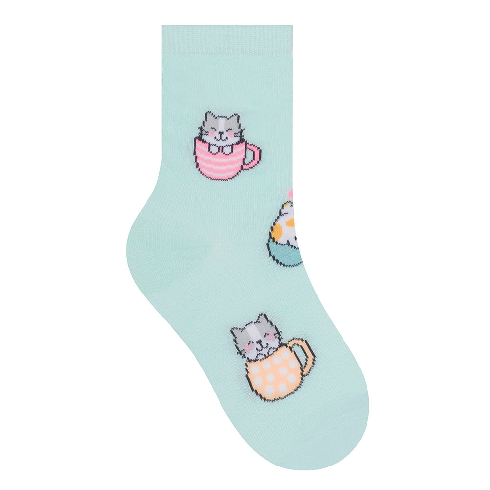 Kit 3 Pares Meia Cano Médio Infantil Menina Donuts - Selene