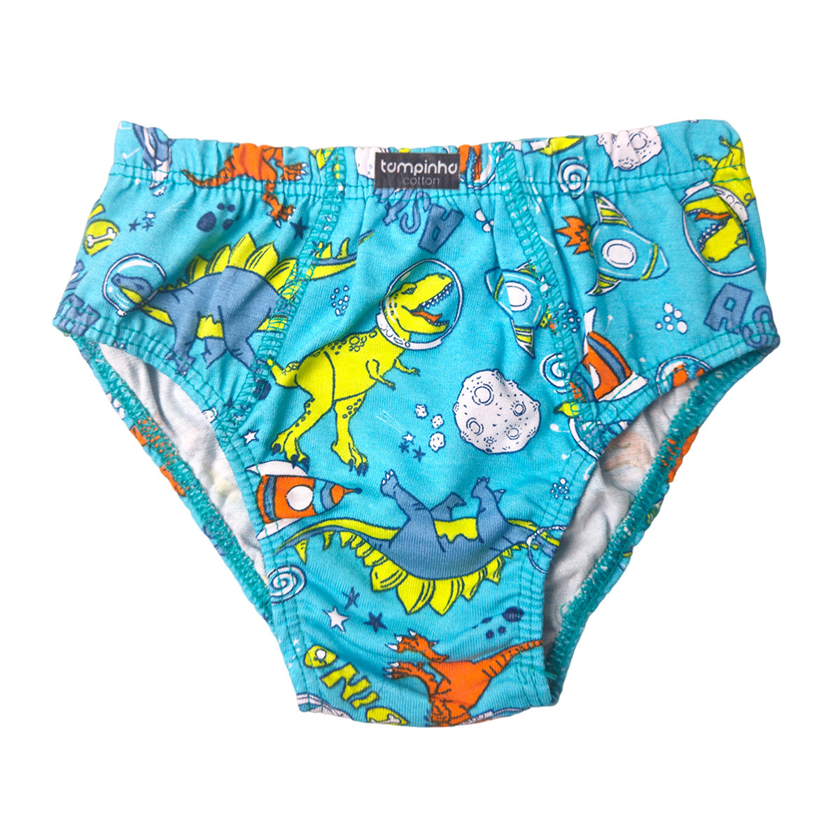 Kit C/3 Cuecas Slip Infantil Estampas Sortidas - Tampinha