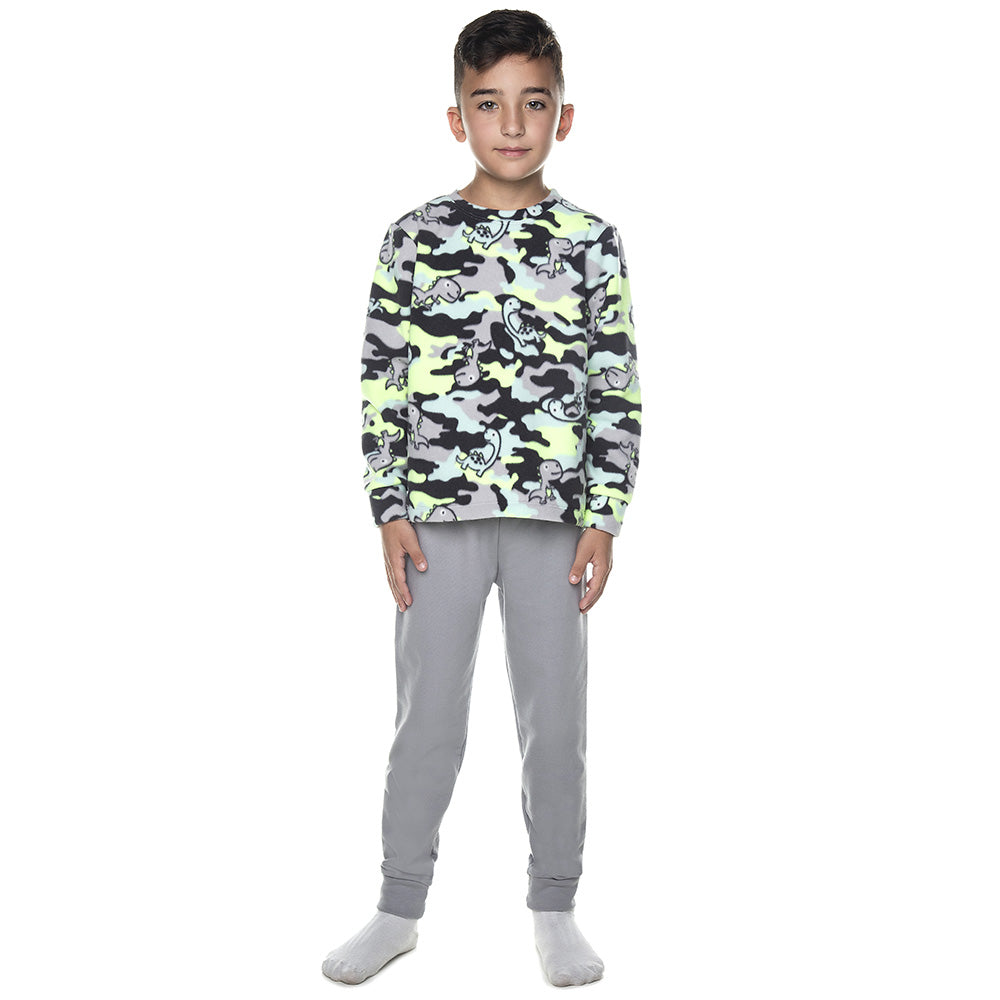 Pijama Infantil Menino em Soft Estampado Dinos - Have Fun