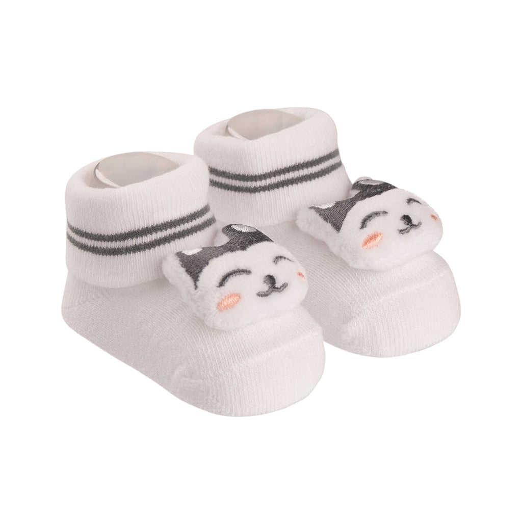 Meia Bichinho Bebê Menino RN C/ Chocalho Lobo - Pimpolho