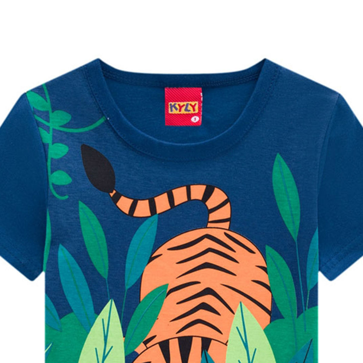 Camiseta Infantil Menino Tigre na Floresta - Kyly