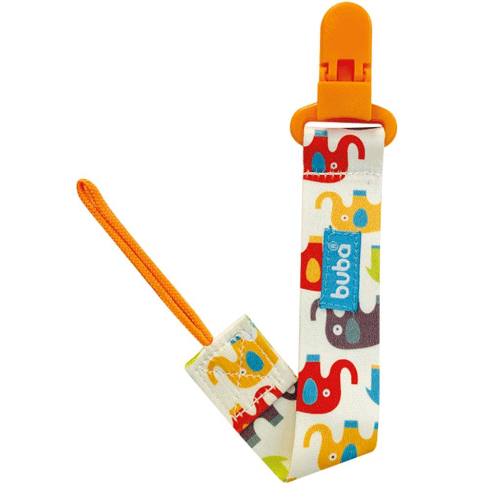 Prendedor de Chupeta Elefantinho Colorido - Buba