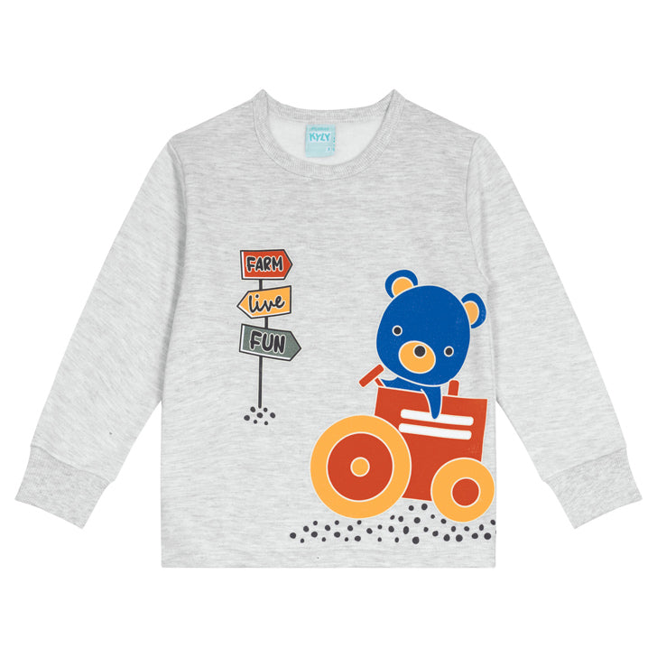 Pijama Infantil Moletom Peluciado Brilha no Escuro Fezenda - Kyly