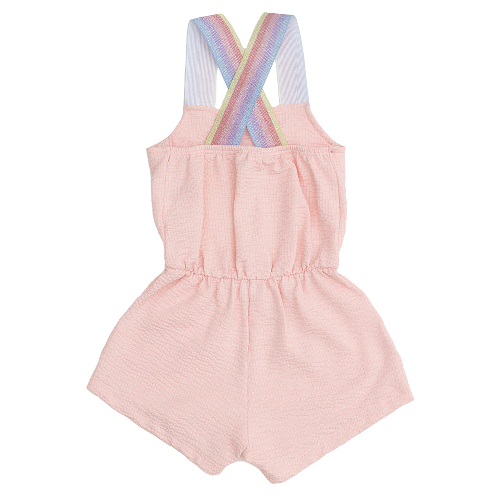 Macaquinho em Jacquard C/ Elástico e Alças Lurex - Have Fun