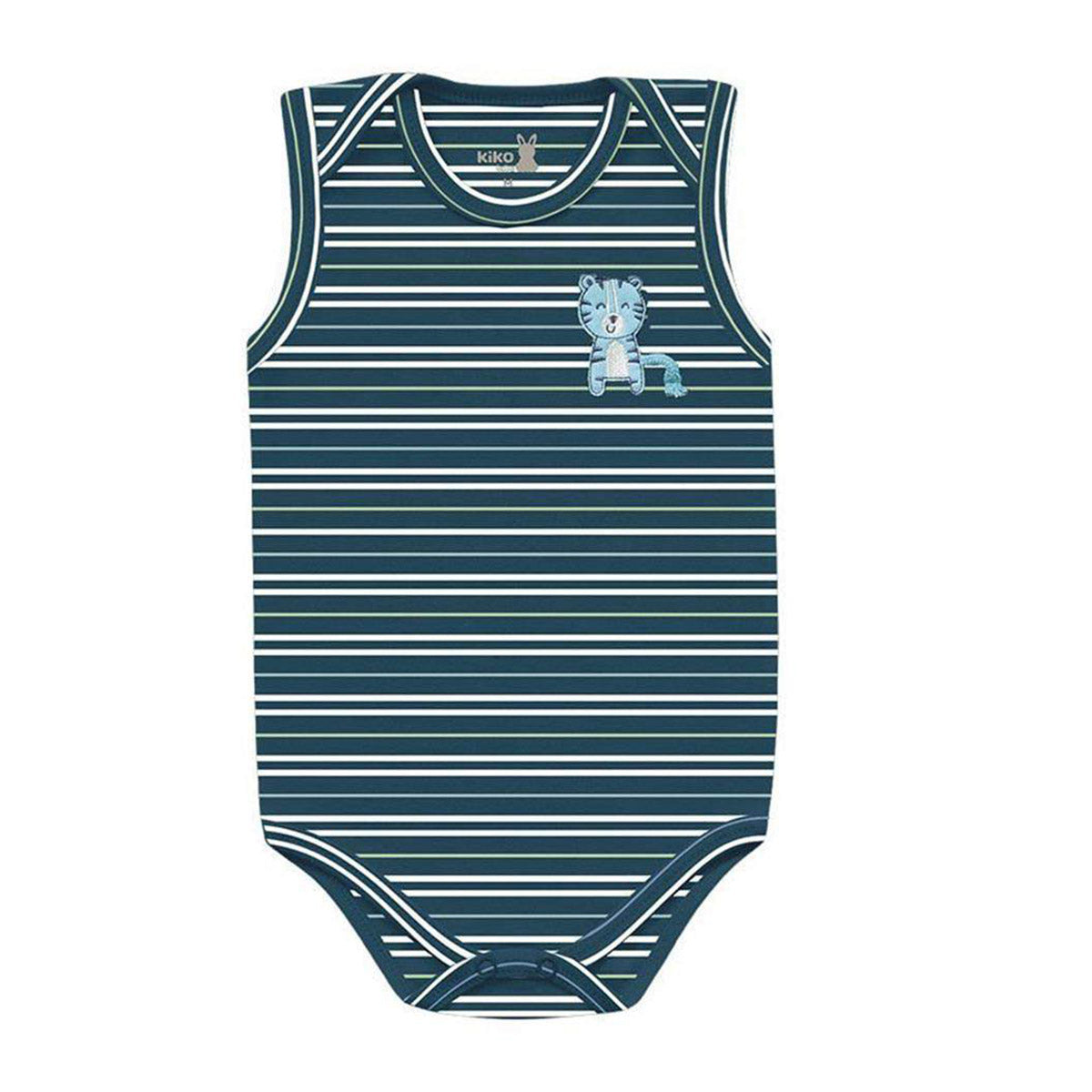 Body Regata Bebê Menino Listrado Tigre - Kiko Baby
