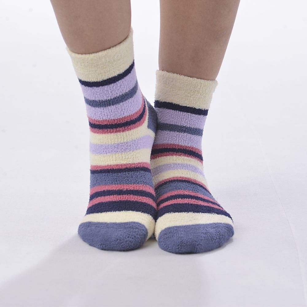 Meia Felpuda Infantil Menina 31-34 Rosa Listras - Pimpolho