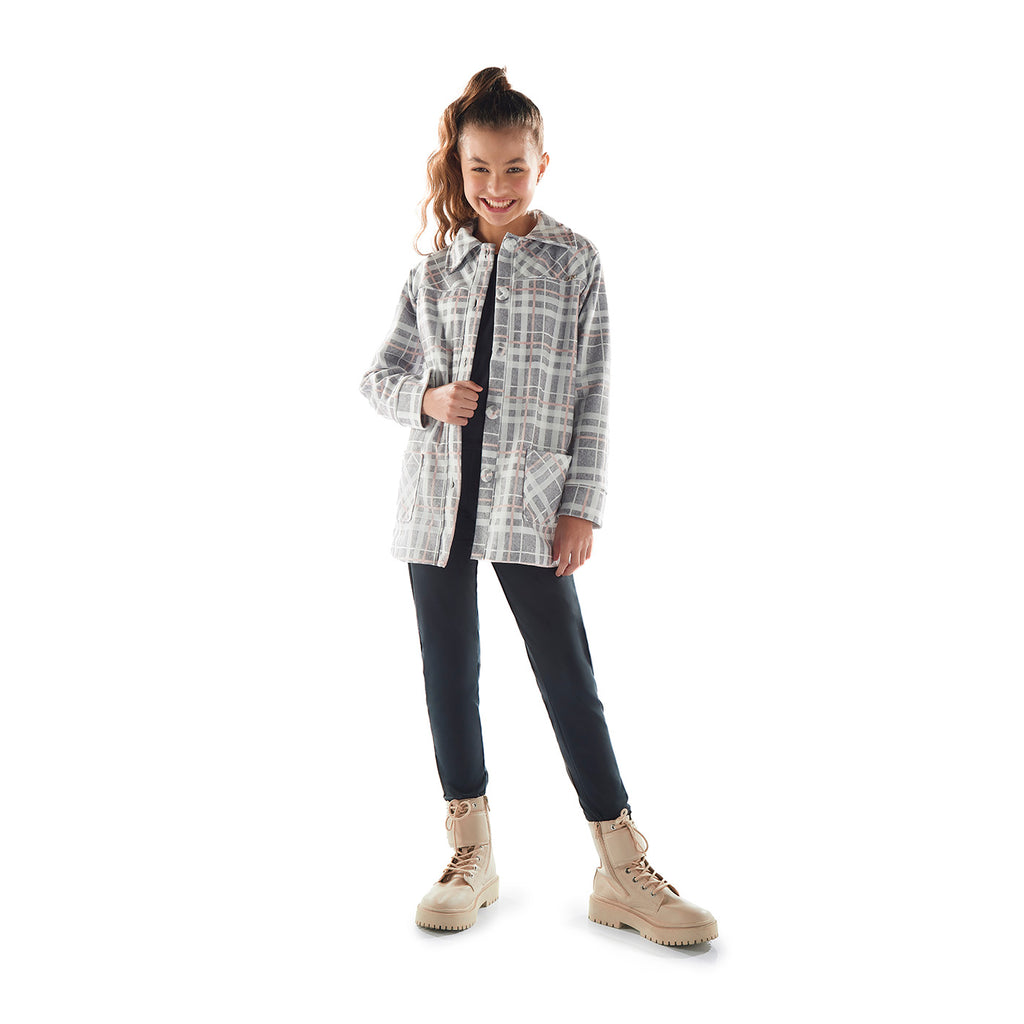 Casaco Sobretudo Feminino Juvenil em Soft - Menina Anjo