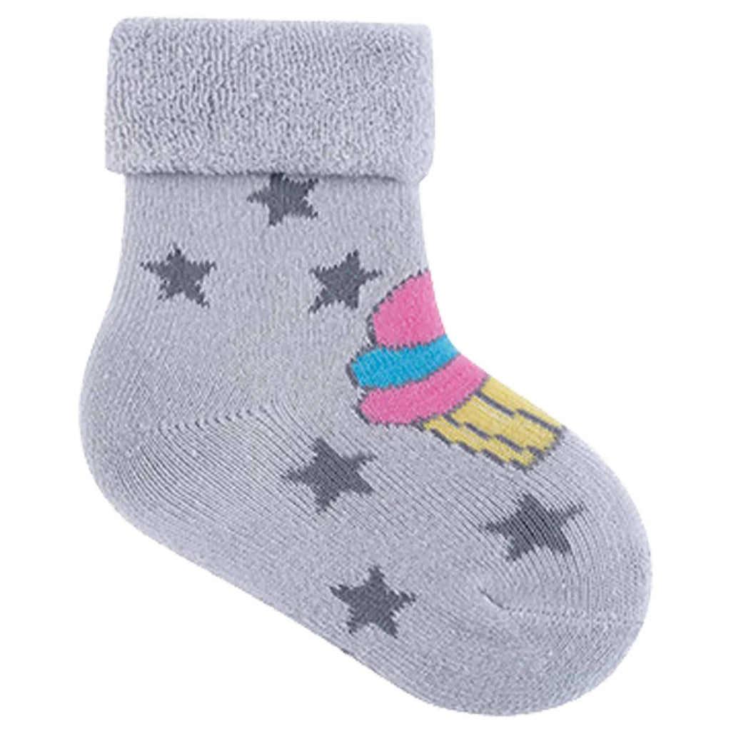 Meia Atoalhada Bebê Menina 0-15 Cupcake - Pimpolho