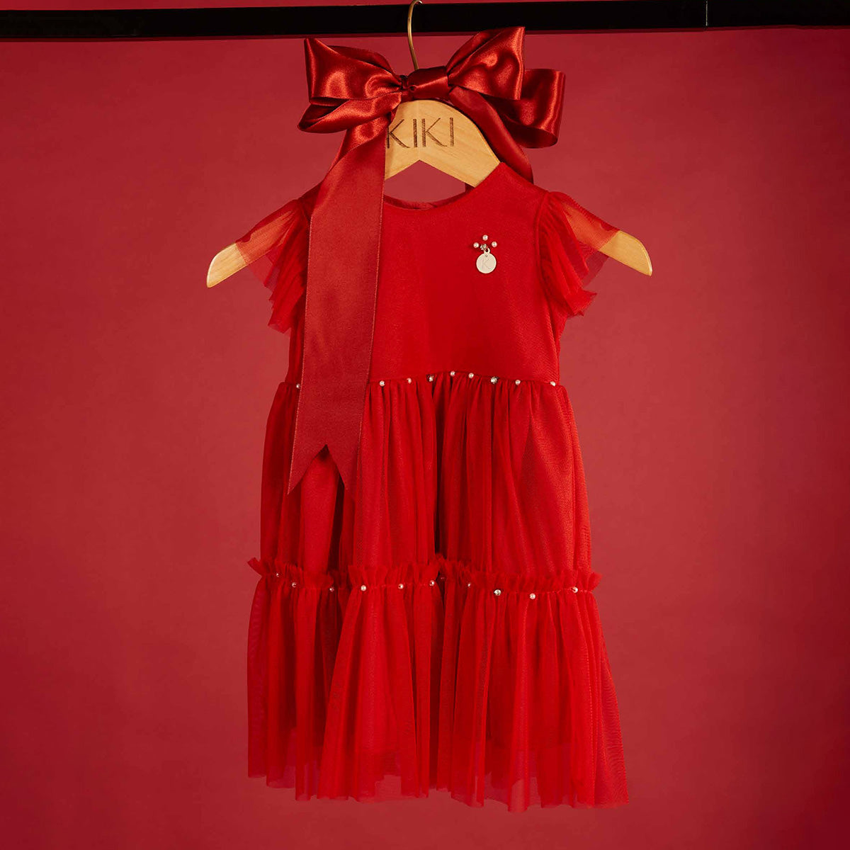 Vestido Bebê em Tule Festa Natal - Kiki Xodó