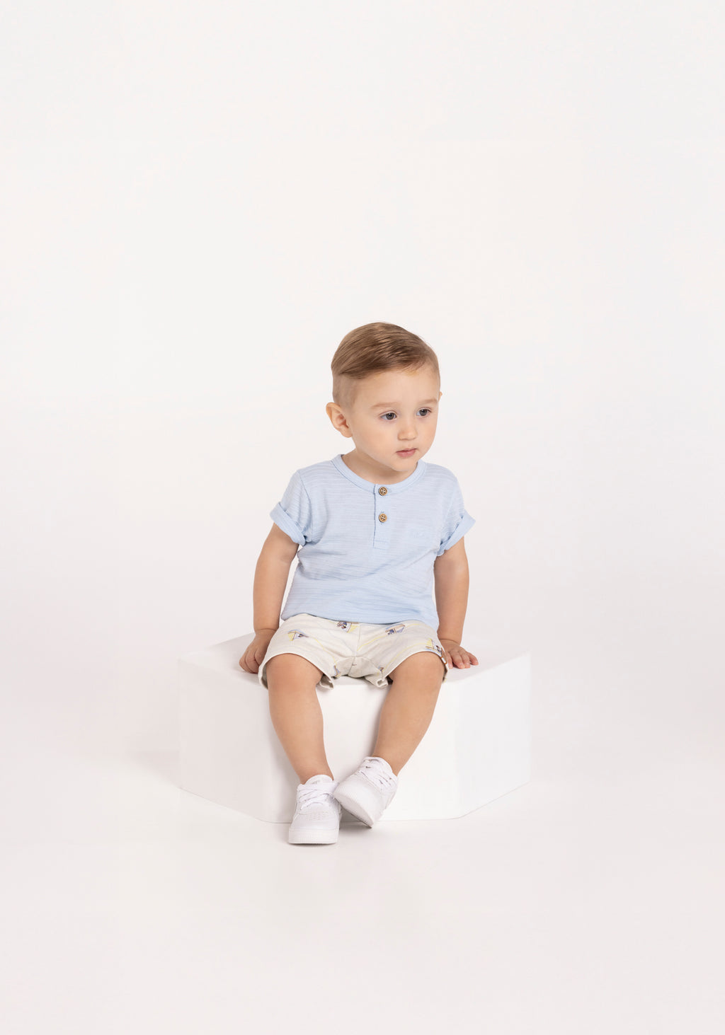Conjunto Bebê Menino Malha Texturizada e Moletom - Alakazoo