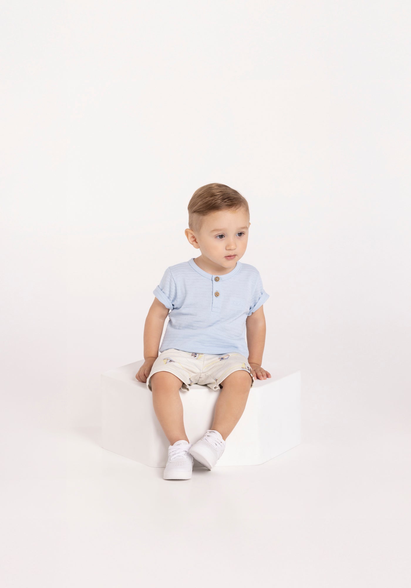 Conjunto Bebê Menino Malha Texturizada e Moletom - Alakazoo