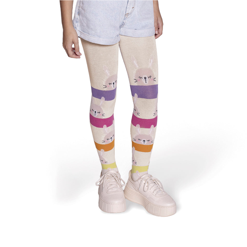 Meia-Calça Fio 80 Infantil Menina Algodão Estampada - Selene