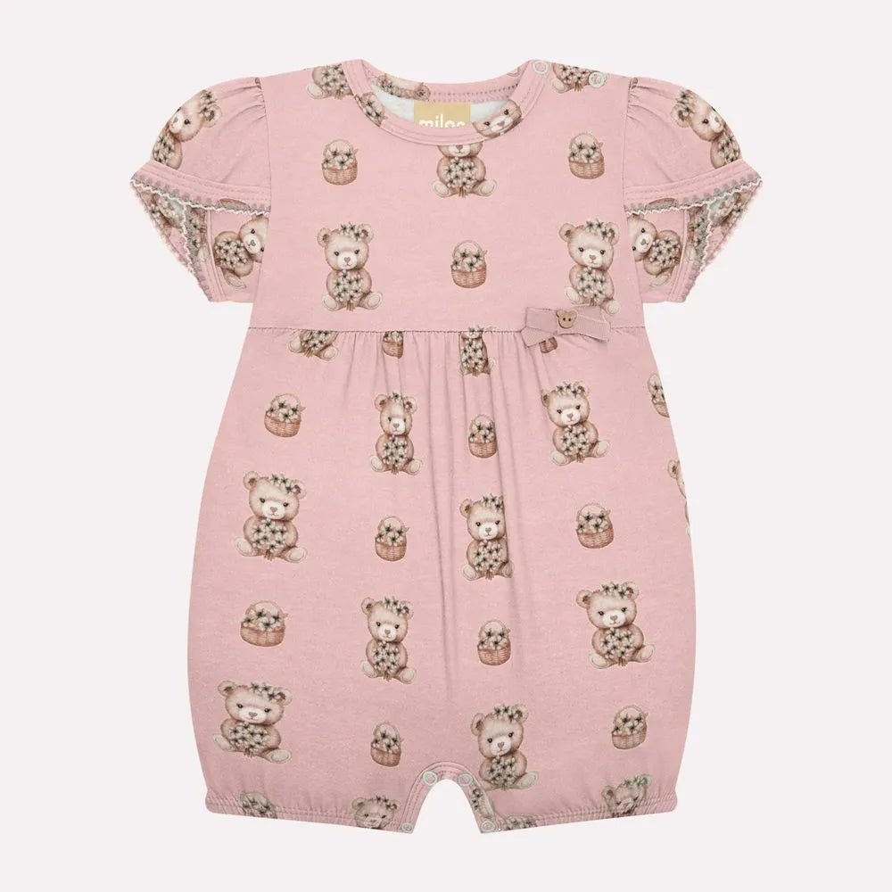 Macaquinho Bebê Menina Ursos - Milon