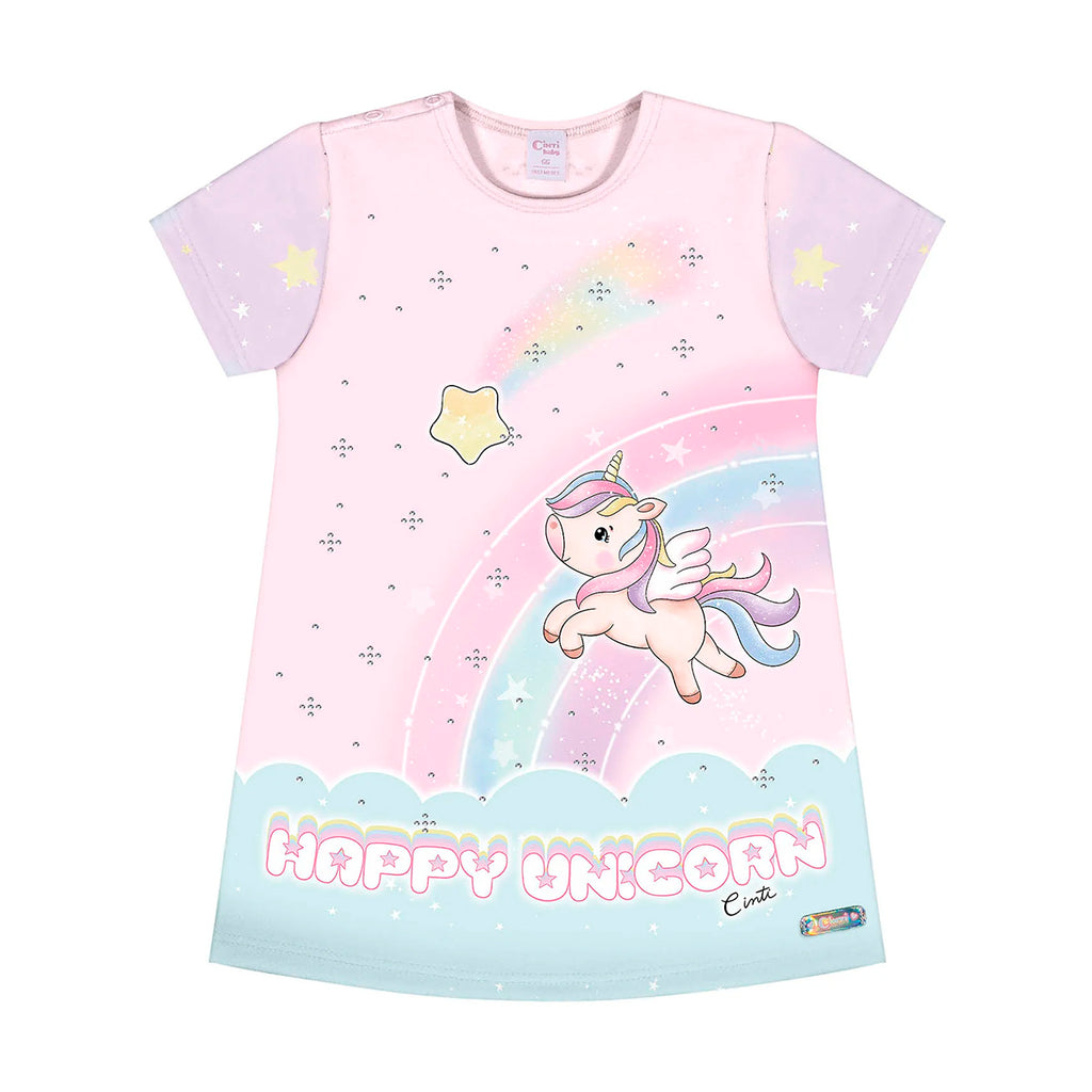 Vestido Bebê Molecotton Happy Unicorn - Cinti