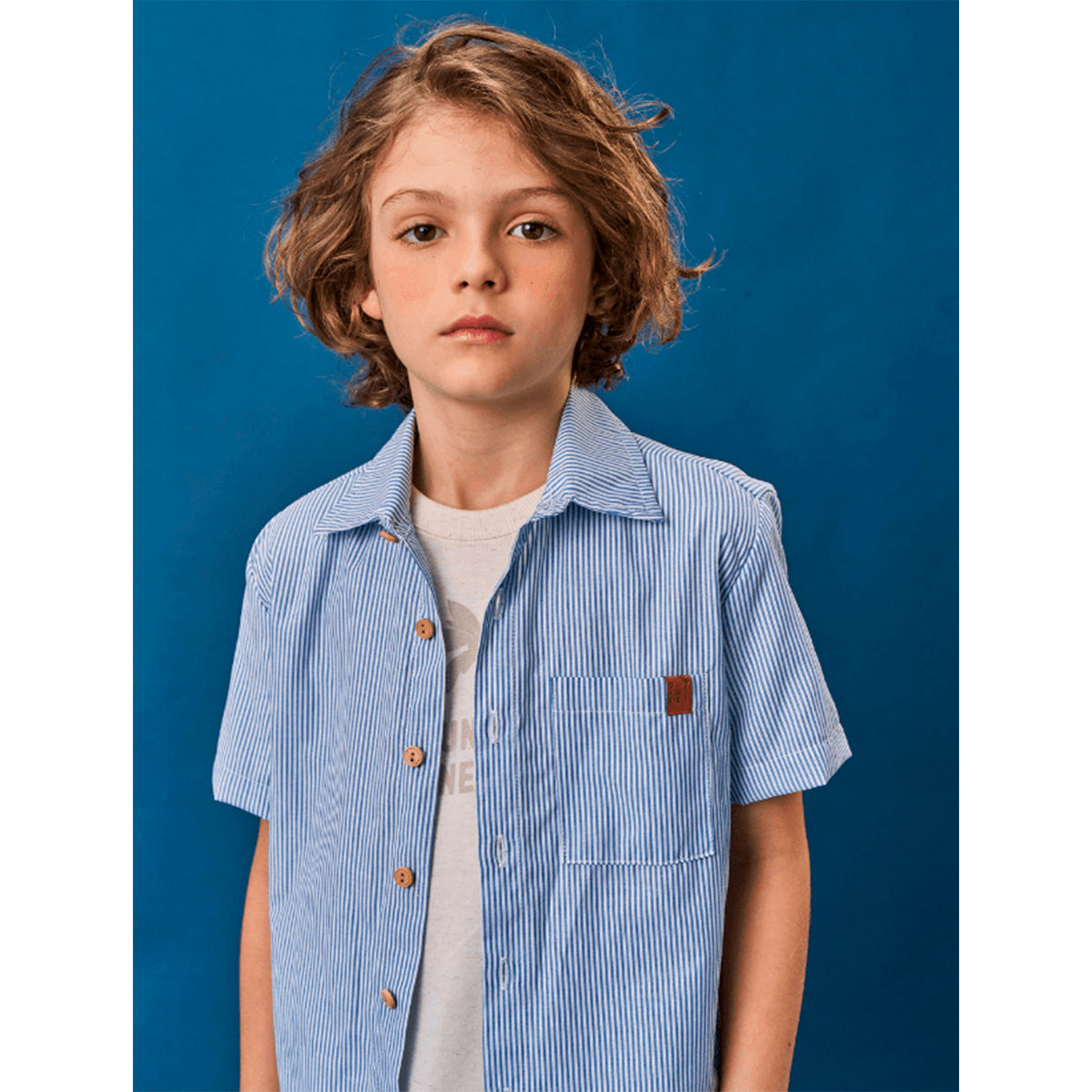 Conjunto Infantil Menino Camiseta, Bermuda e Camisa - Divertto