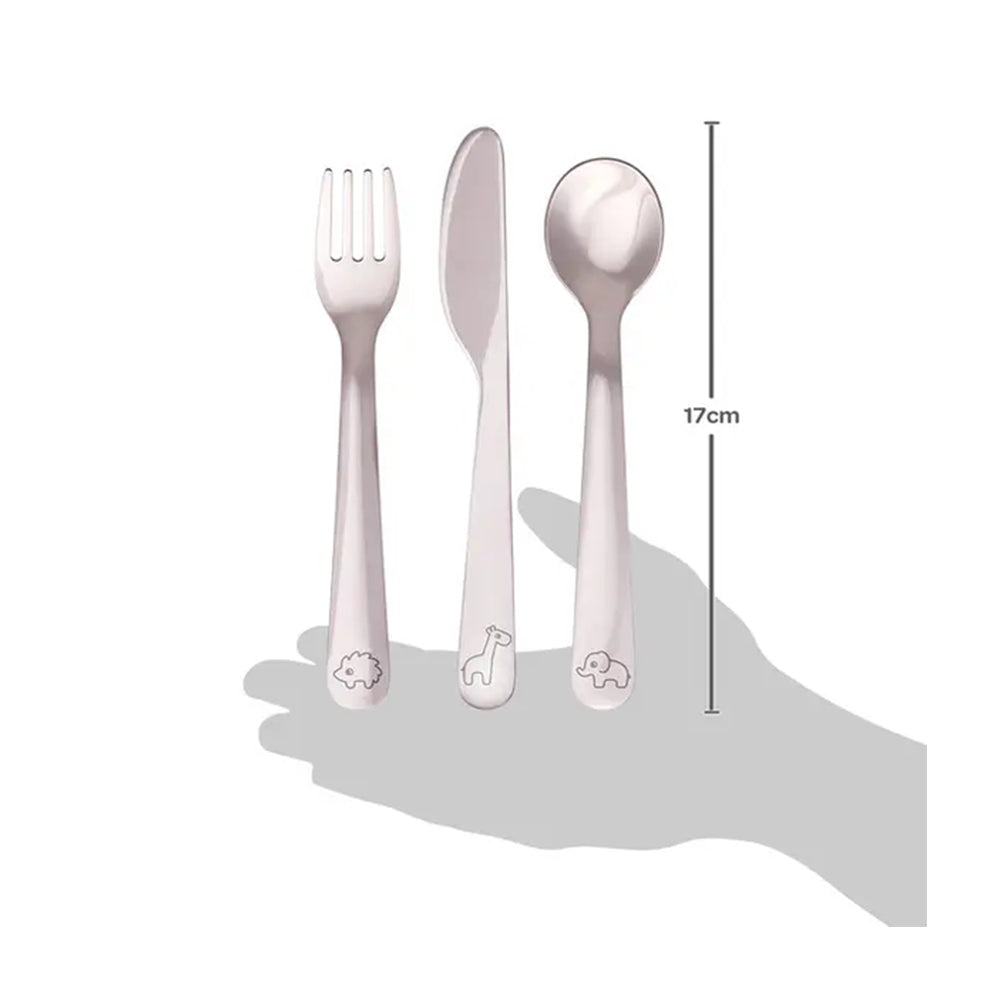 Kit Talheres Cloudy Infantil 3 Peças Inox - Buba