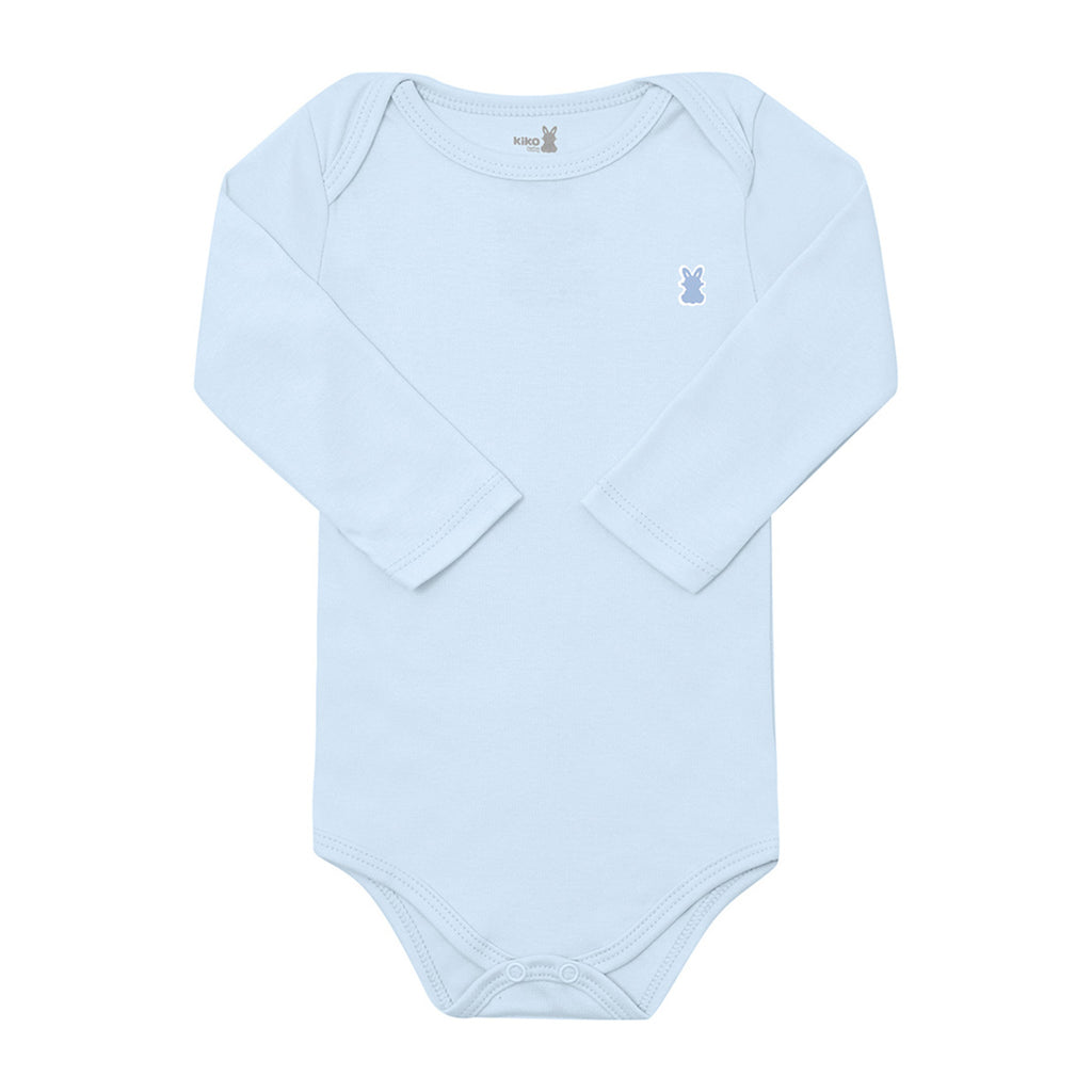 Body Manga Longa Bebê Unissex Em Suedine - Kiko Baby