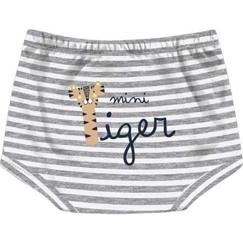 Short Cobre Fralda Suedine Listrado Mini Tiger - Kiko Baby