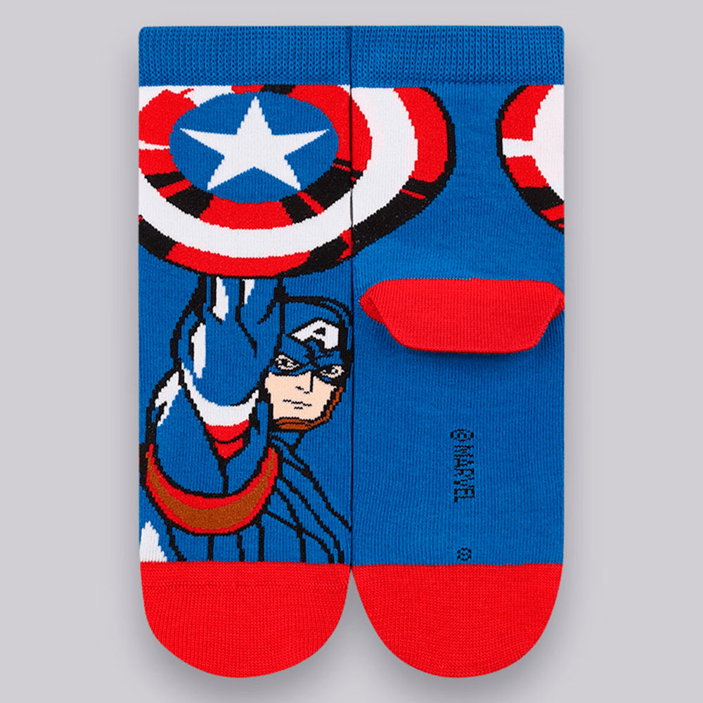 Meia Cano Médio Infantil Marvel Vingadores Capitão América - Lupo