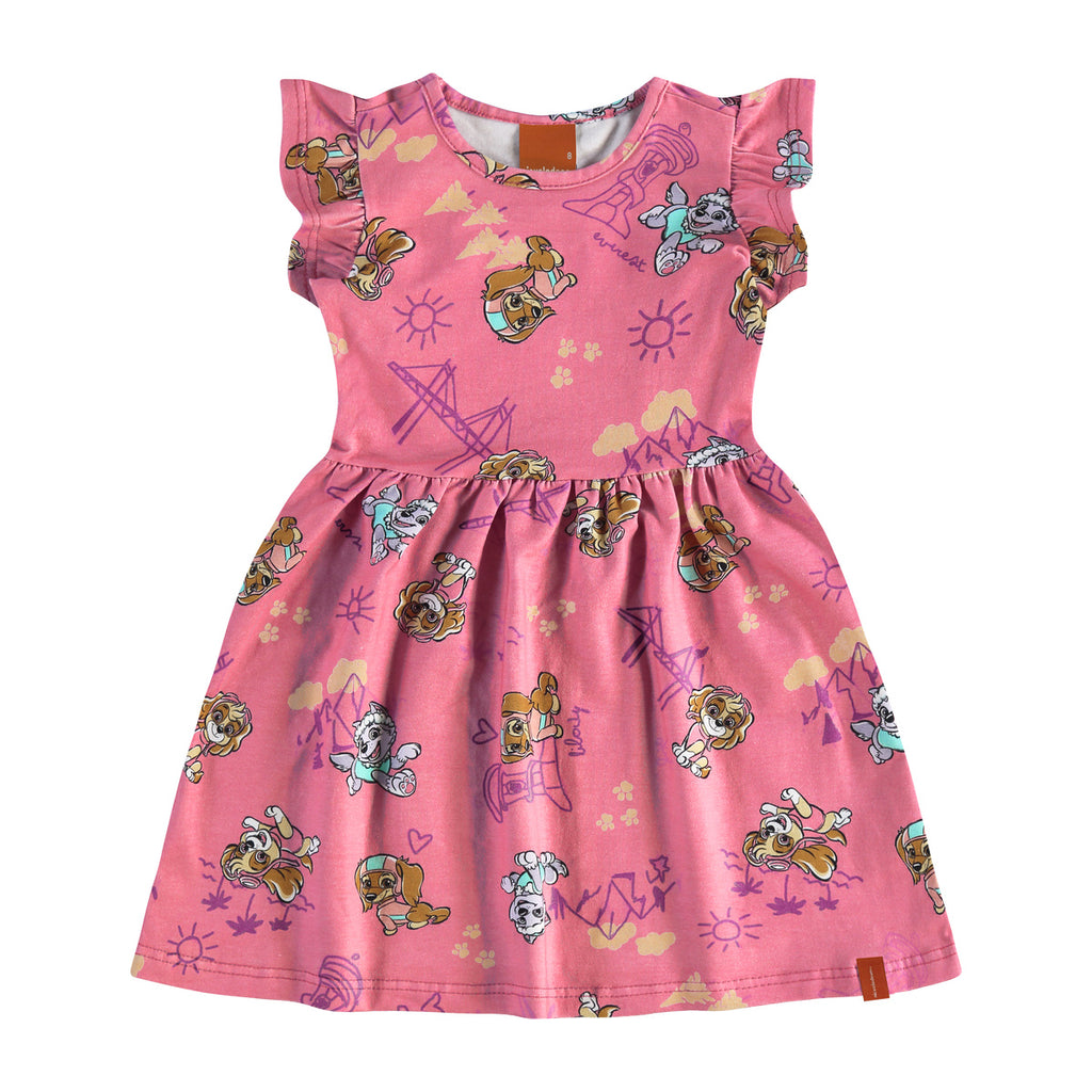 Vestido Infantil Curto Rodado Patrulha Canina - Malwee Kids