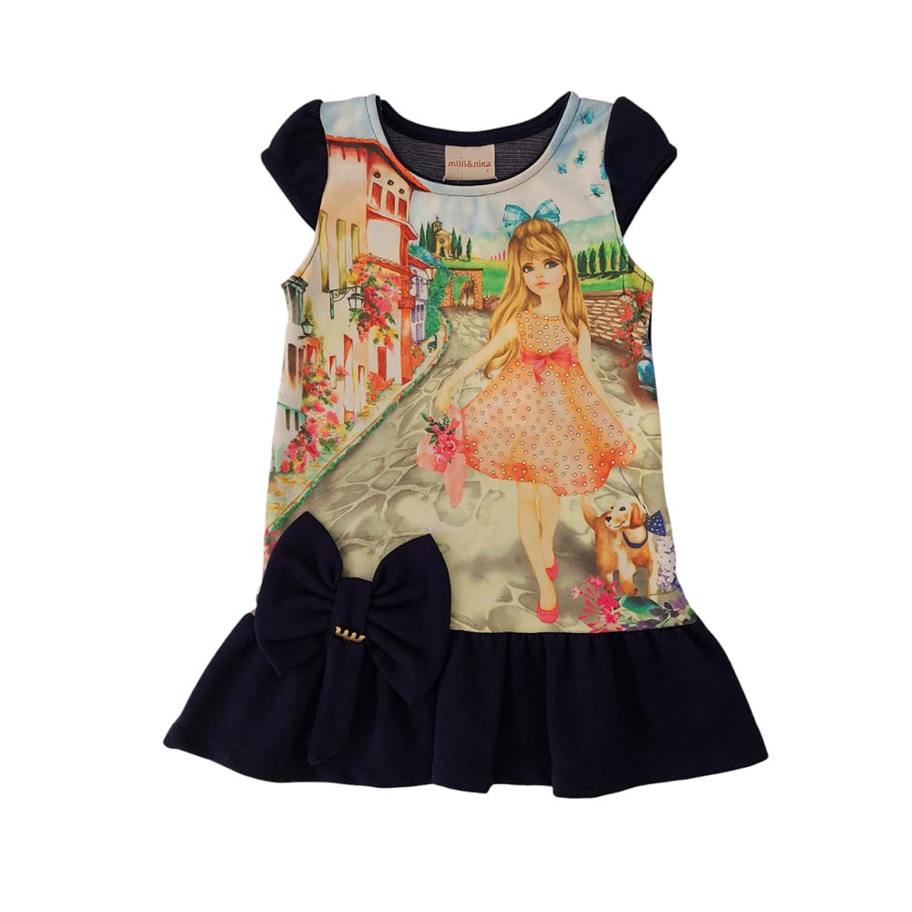 Vestido Infantil Menina Laço - Milli e Nina