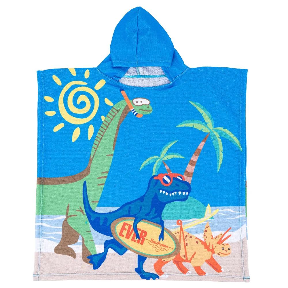 Toalha Poncho Bebê Menino Dinossauros - Everly