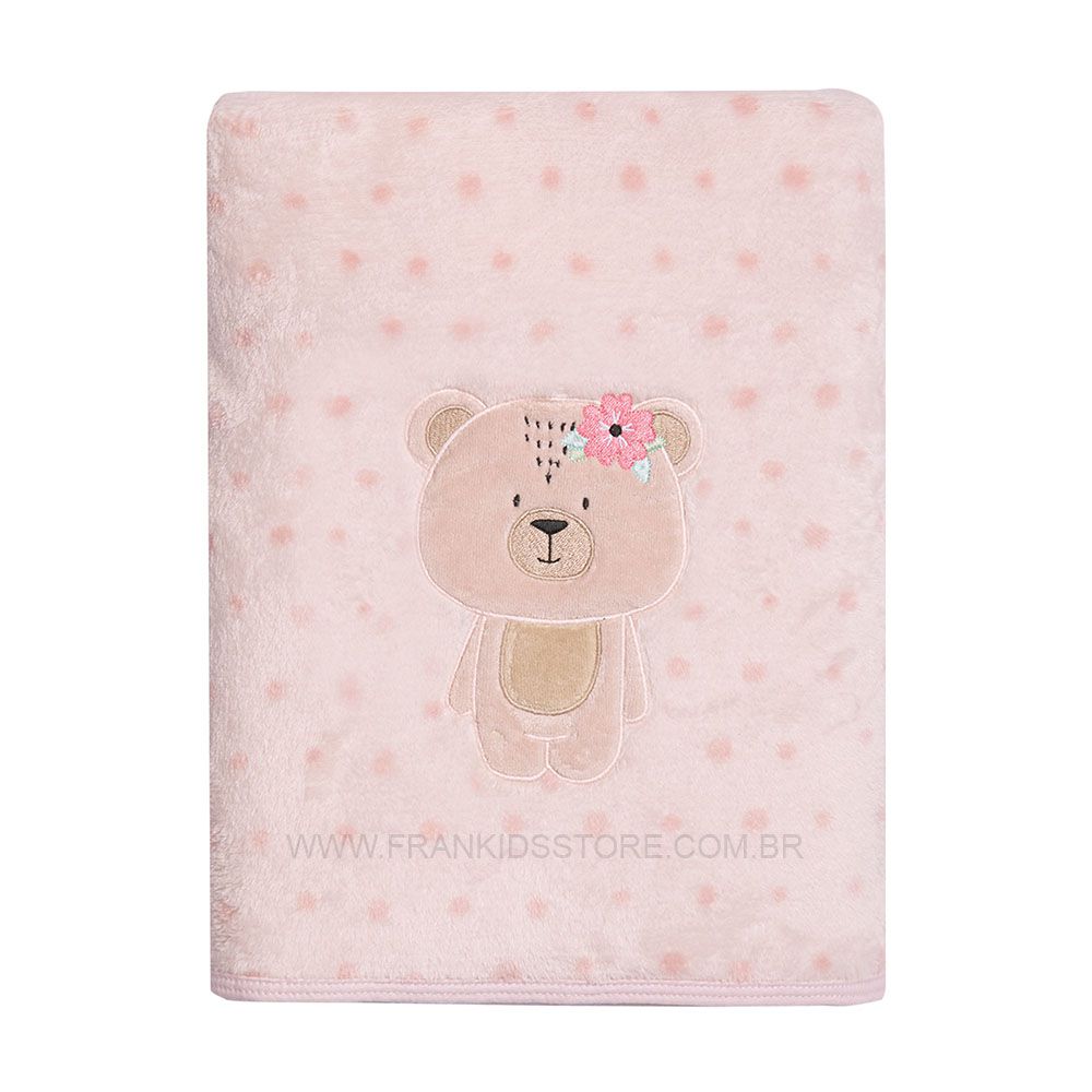 Cobertor Bordado Microfibra 1,10Mx90CM Ursa - Papi