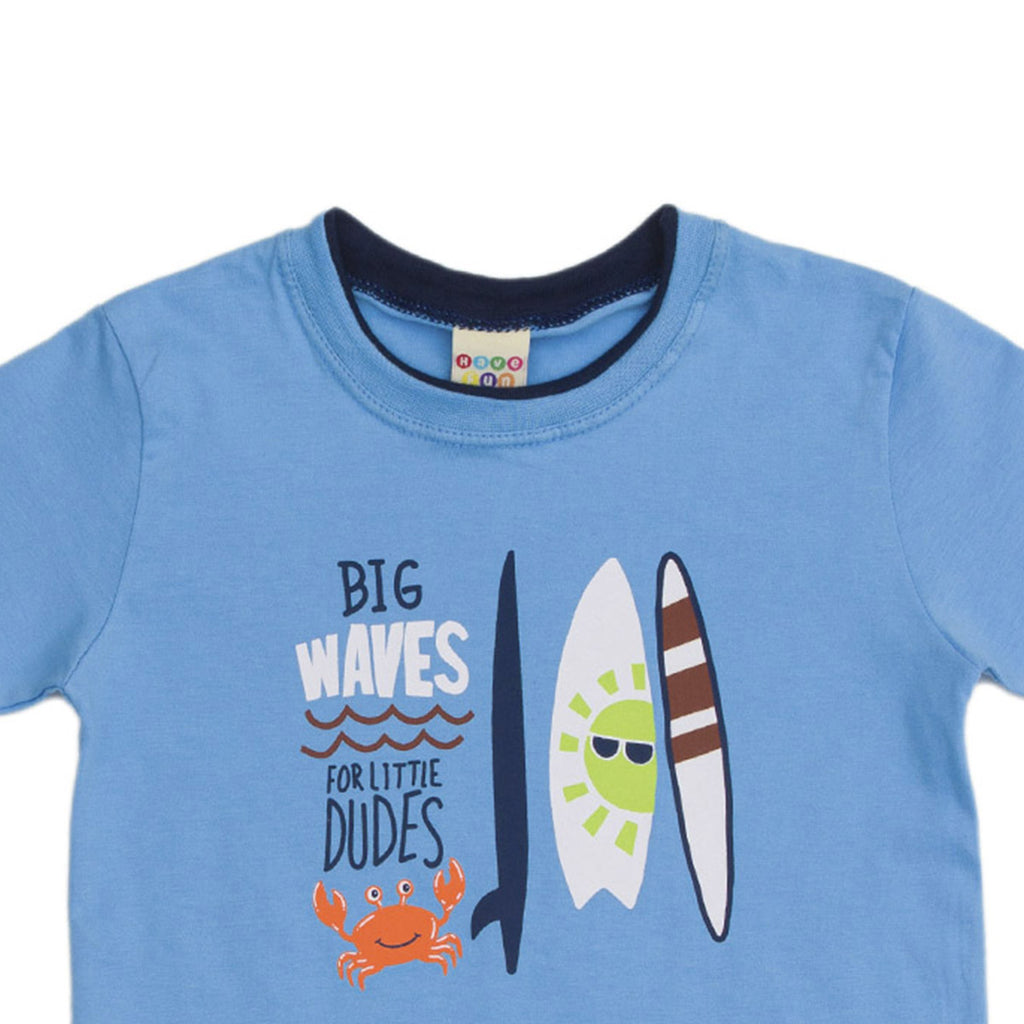 Camiseta Manga Curta Infantil Menino Big Waves - Have Fun