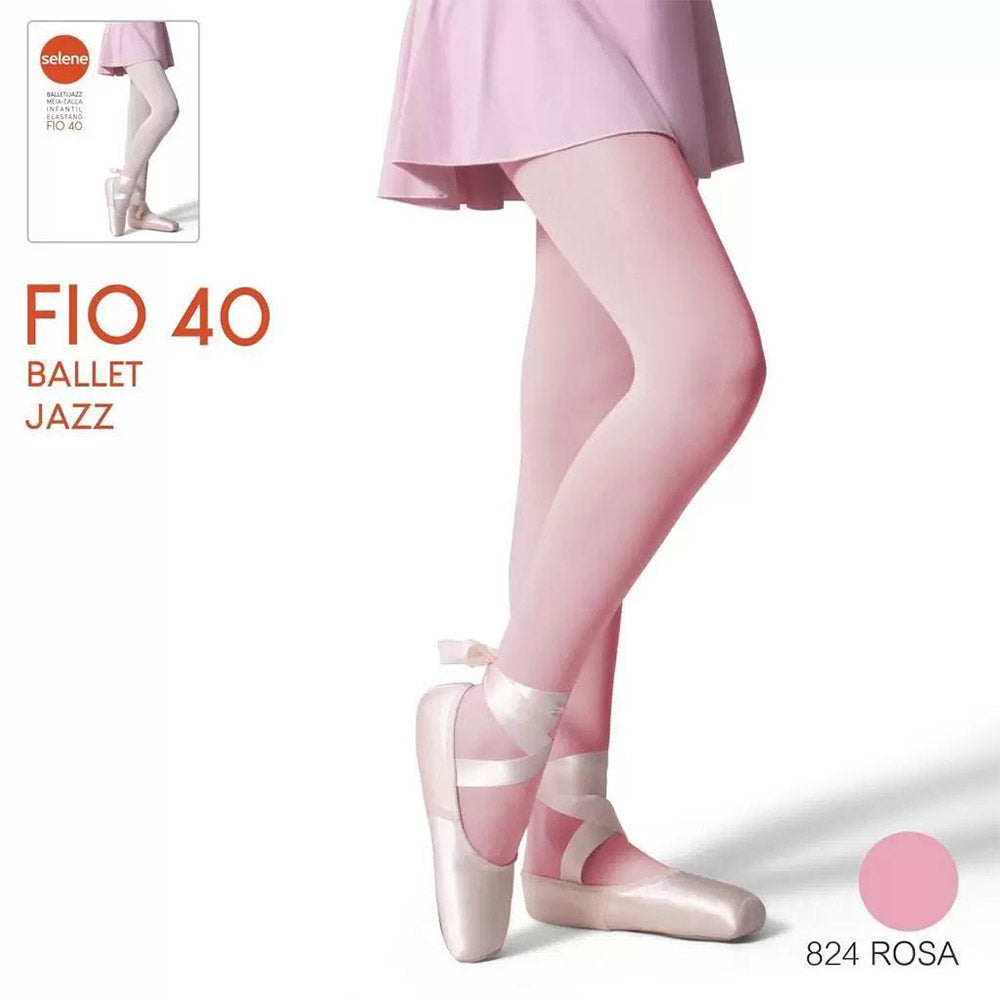 Meia-Calça Fio 40 Infantil Menina Elastano Ballet e Jazz - Selene