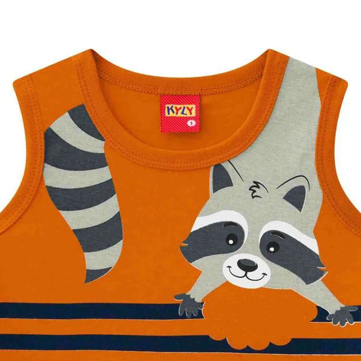 Regata Menino Laranja Listrada Guaxinim - Kyly