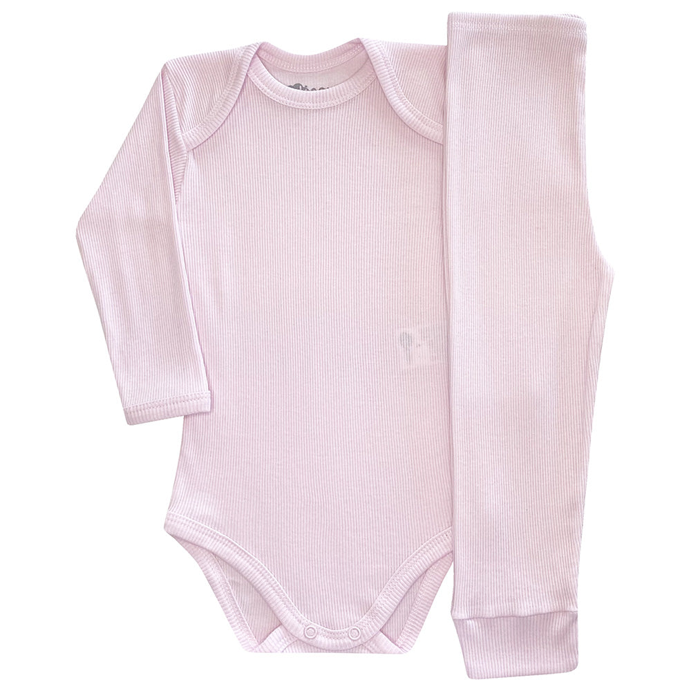 Conjunto Pijama Canelado Infantil Body e Calça - Odicon