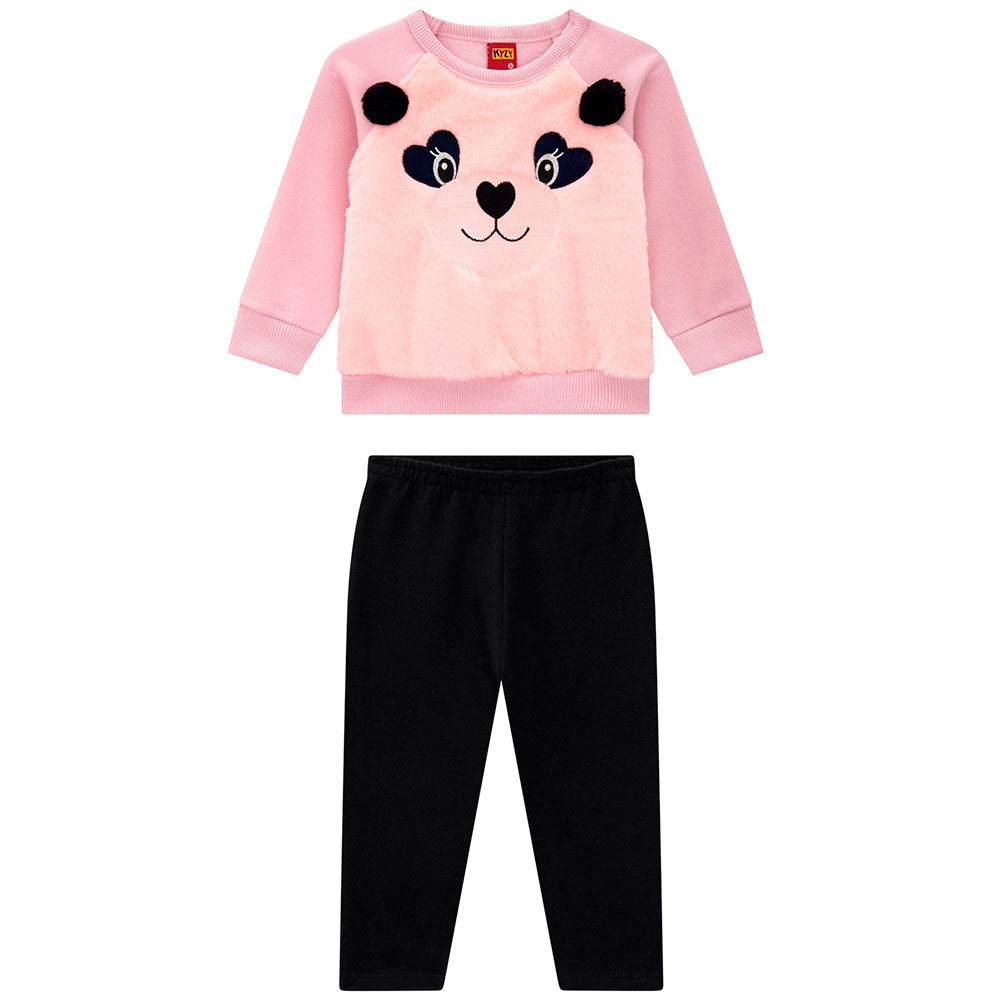 Conjunto Bebê Casaco Moletom e Legging Peluciada - Kyly