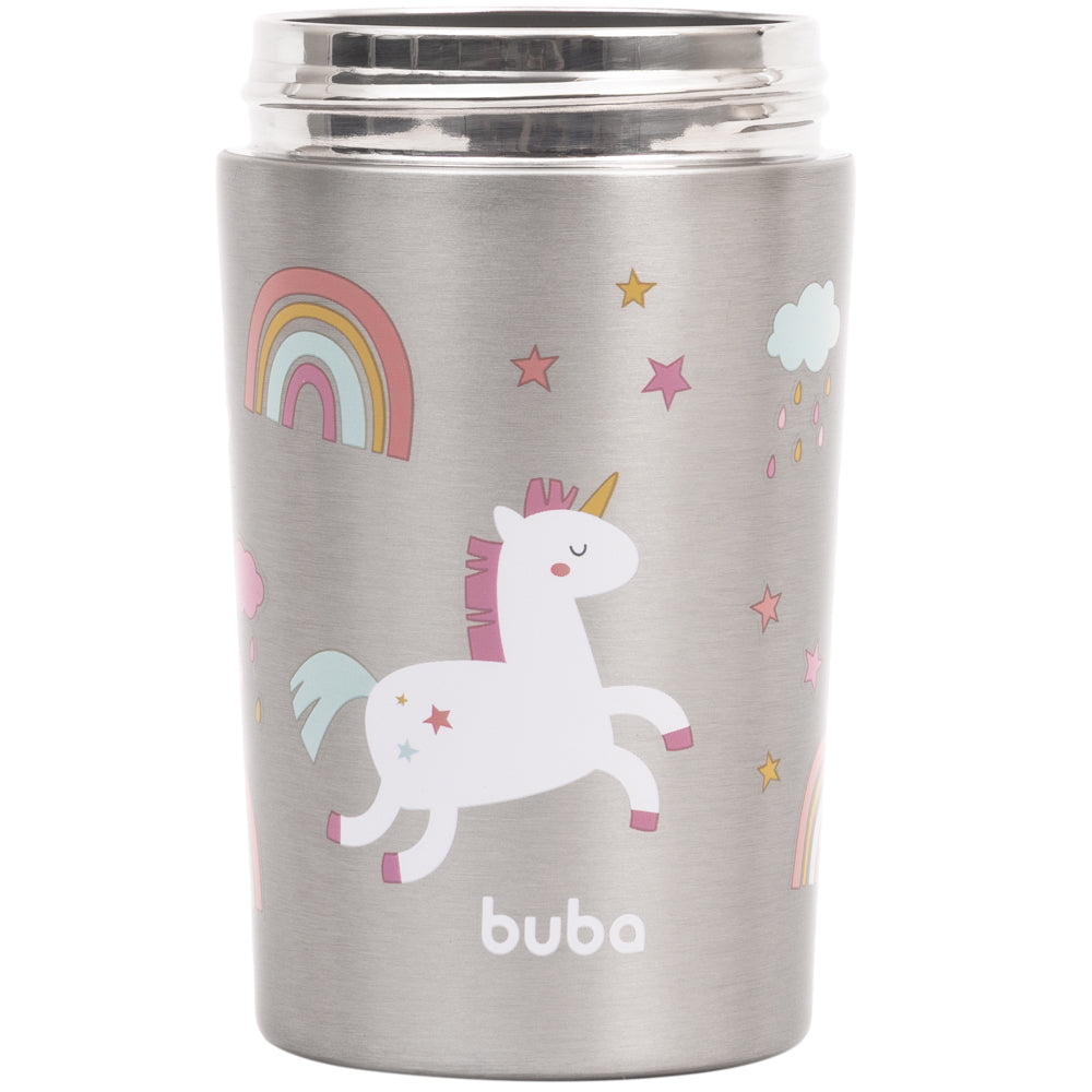 Copo Térmico Antivazamento Canudo 320ml Unicórnio - Buba
