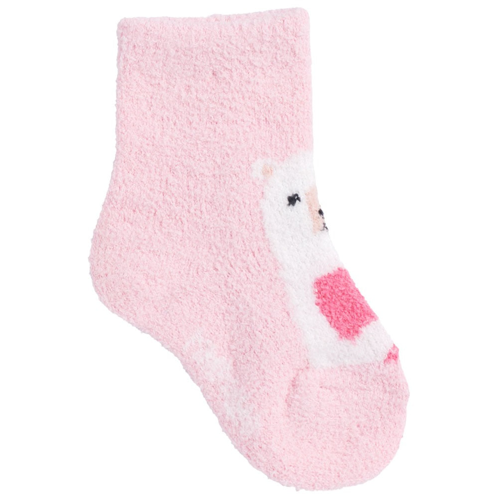 Meia Felpuda Bebê Menina 16-20 Urso - Pimpolho