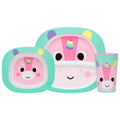 Kit Refeição Prato Raso, Bowl e Copo Buba Zoo Unicórnio - Buba